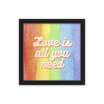 Love is all you need Poster Wall Art 16″ x 16″ (Square) Semi Glossy