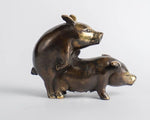 Love-Making Pig Solid Brass Figurine ANTIQUE