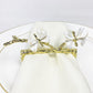 Luxe Gingko Leaf Napkin Rings - 4 Pcs One Size Gold and White-4 pcs