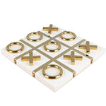 Luxurious XO Tic Tac Marble and Brass Board