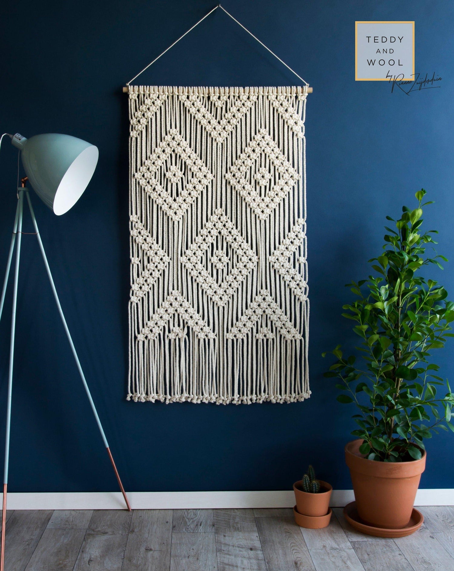 Macrame Wall Hanging Geometric Wall Art Tapestry "MYRA" Default Title