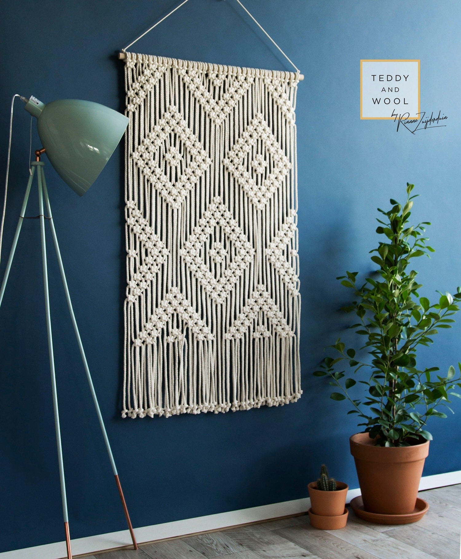 Macrame Wall Hanging Geometric Wall Art Tapestry "MYRA"