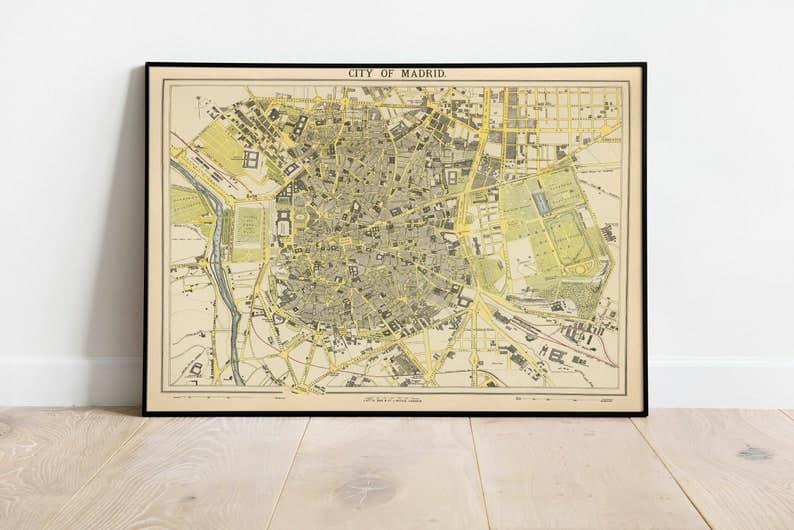 Madrid Map Print| Art History