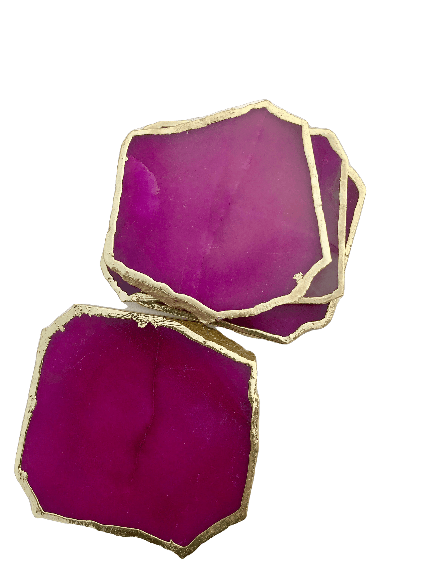 Magenta Agate Aventurine Coasters Set of 4 - MAIA HOMES