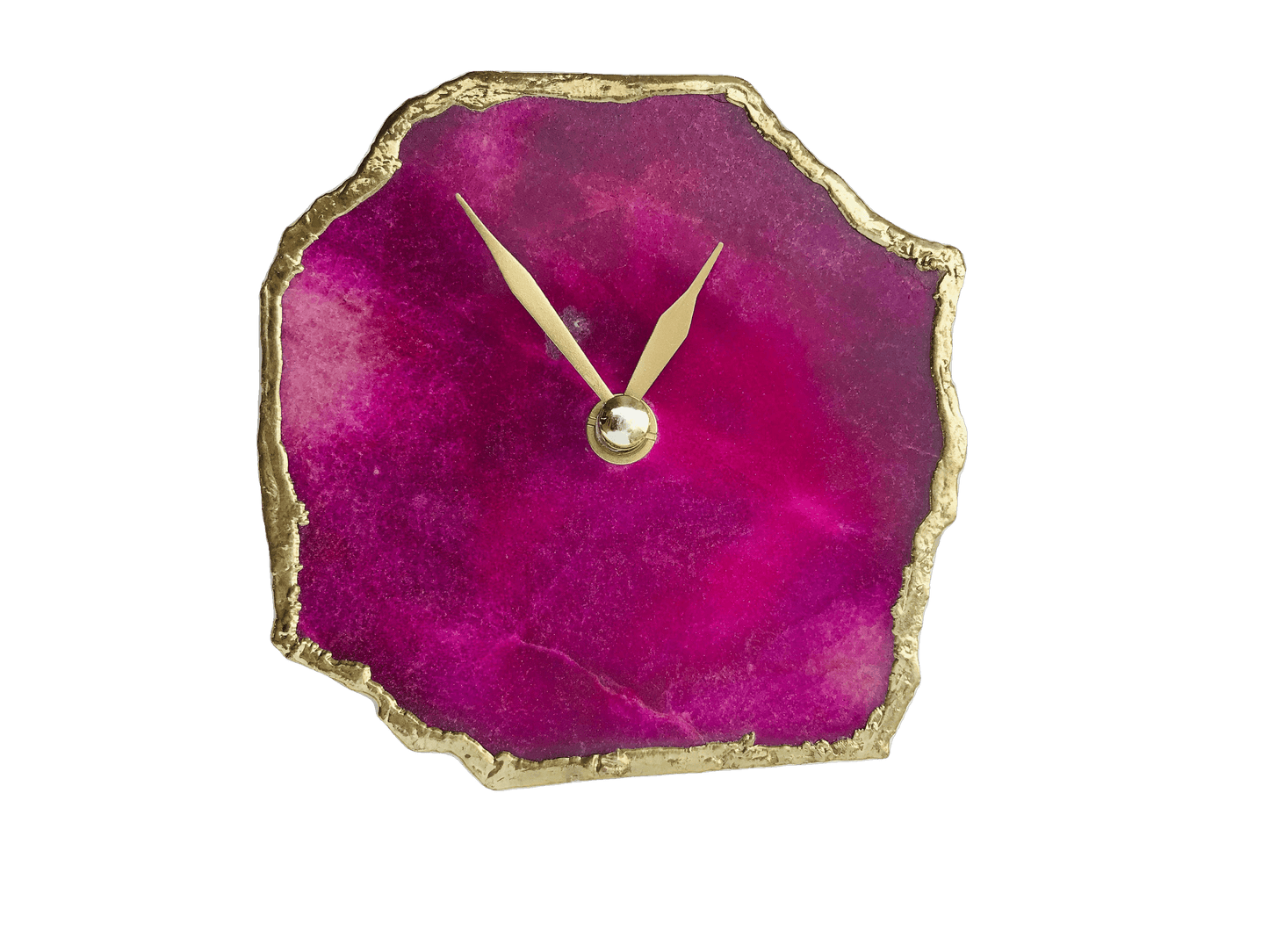 Magenta Agate Aventurine Wall and Desk Clock - MAIA HOMES