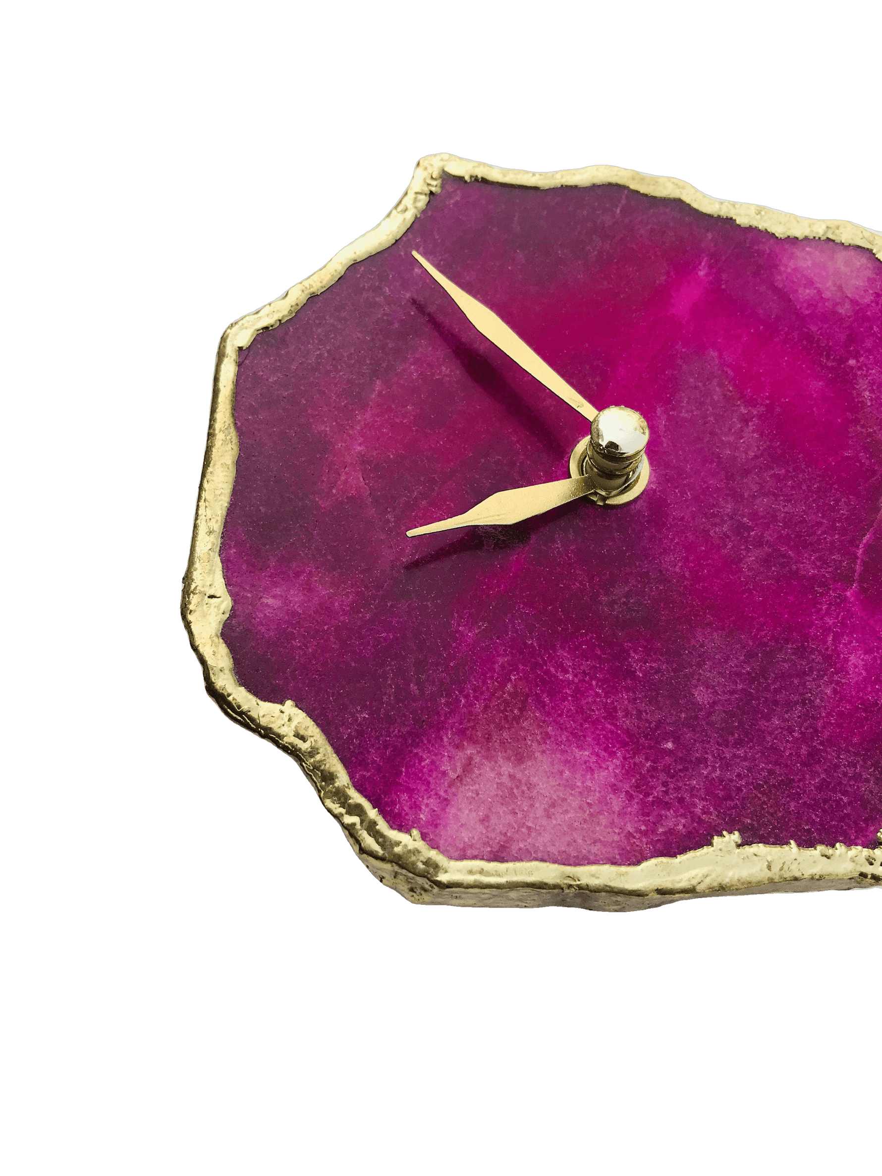 Magenta Agate Aventurine Wall and Desk Clock