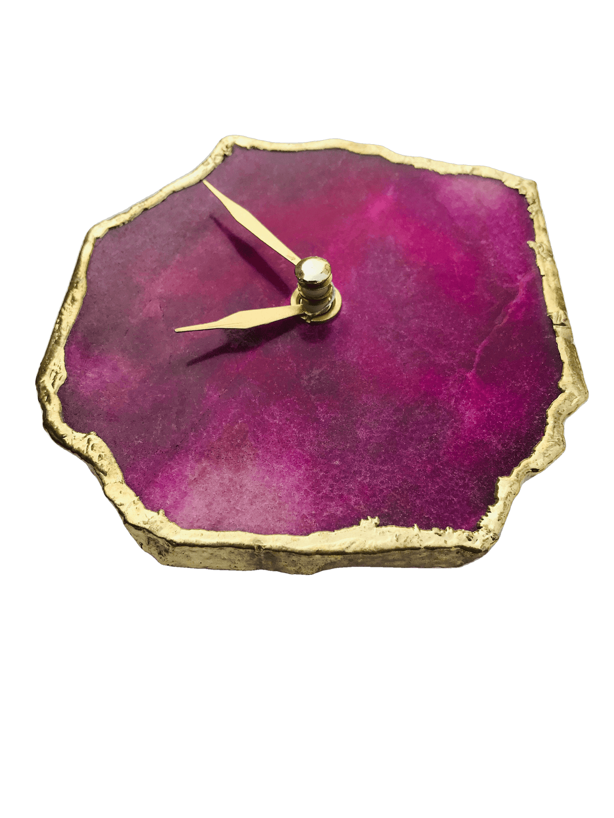 Magenta Agate Aventurine Wall and Desk Clock