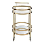 Maia Champagne Oval Bar Cart