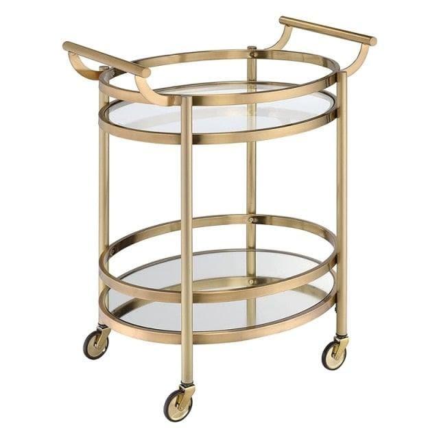 Maia Champagne Oval Bar Cart Default Title