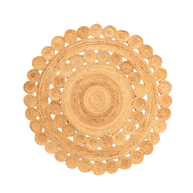 Maia Classic Circles Round Jute Rug