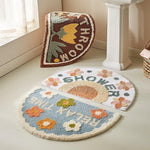 Maia Fun Floral Half Moon Bath Mat Collection