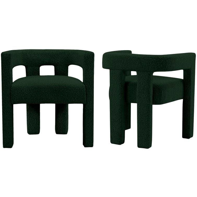 Maia Green Boucle Dining Chair