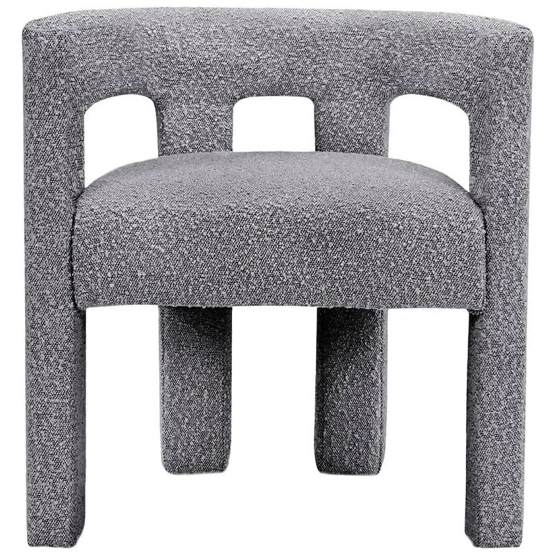 Maia Green Boucle Dining Chair Gray