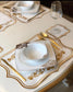Maia Royale Gold Trim Embroidered Table Linen 13 Pcs Set - MAIA HOMES
