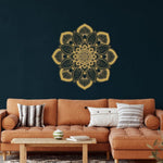 Mandala Flower Metal Wall Art Gold