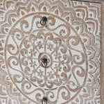 Mandala Hand Carved Cabinet Night Stand