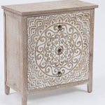 Mandala Hand Carved Cabinet Night Stand