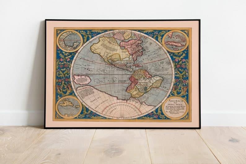 Map of Americas 1623| Gerardus Mercator