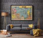 Map of Battle of Jutland| World War 1 Poster