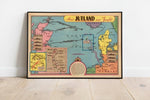 Map of Battle of Jutland| World War 1 Poster