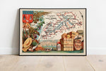 Map of Department of Haute Garonne, France| Toulouse Wall Art