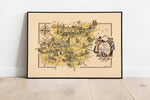 Map of Department of ile de France, France| France Wall Art