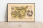 Map of Department of ile de France, France| France Wall Art - MAIA HOMES