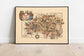 Map of Department of Provinces du Centre, France| France Wall Art - MAIA HOMES