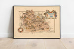 Map of Department of Provinces du Nord, France| France Wall Art