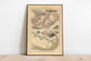 Map of Falkland islands and Patagonia 1851| Old Map Poster Wall Art - MAIA HOMES