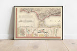 Map of Gibraltar 1823| Map of Algarbe Andalucia and Granada