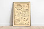 Map of Rhode island and Providence| Rhode island Wall Art Print