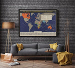 Map of The British Commonwealth of Nations 1942| Framed Map Print