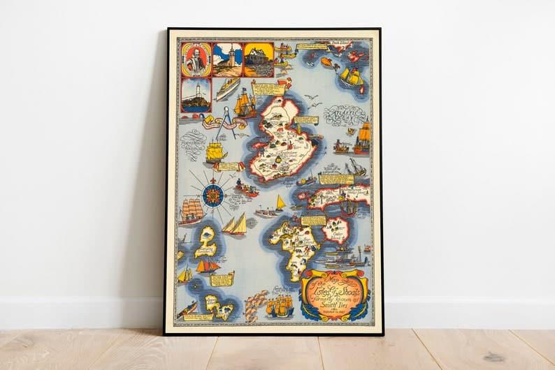 Map of the Isles of Shoals| Vintage Wall Map Prints - MAIA HOMES