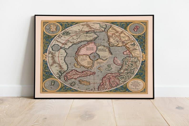 Map of the Northern Polar Regions 1623| Gerardus Mercator