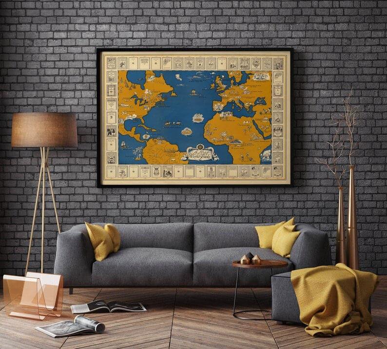 Map of the World of Books| Book Lover Gift