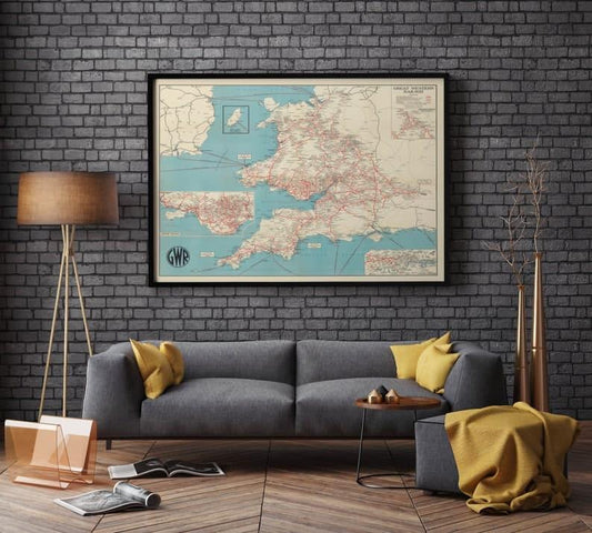 Map of Wales 1930| Poster Print