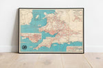 Map of Wales 1930| Poster Print