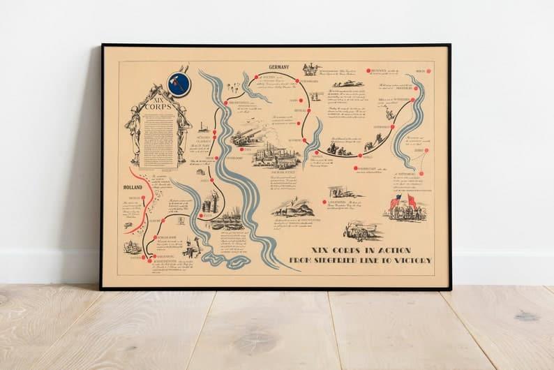 Map of World War 2 in Europe | WW2 Map Print - MAIA HOMES