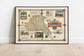 Map of Yorkshire| Yorkshire Map Wall Art