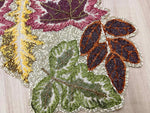 Maple Leaf Embroidered Beaded Table Runner