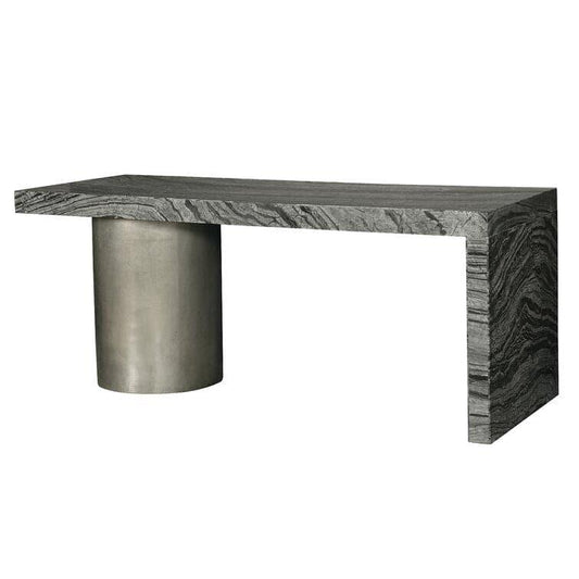 Marble Round Base Desk - MAIA HOMES