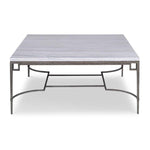 Marble Square Coffee Table with 4 legs Default Title