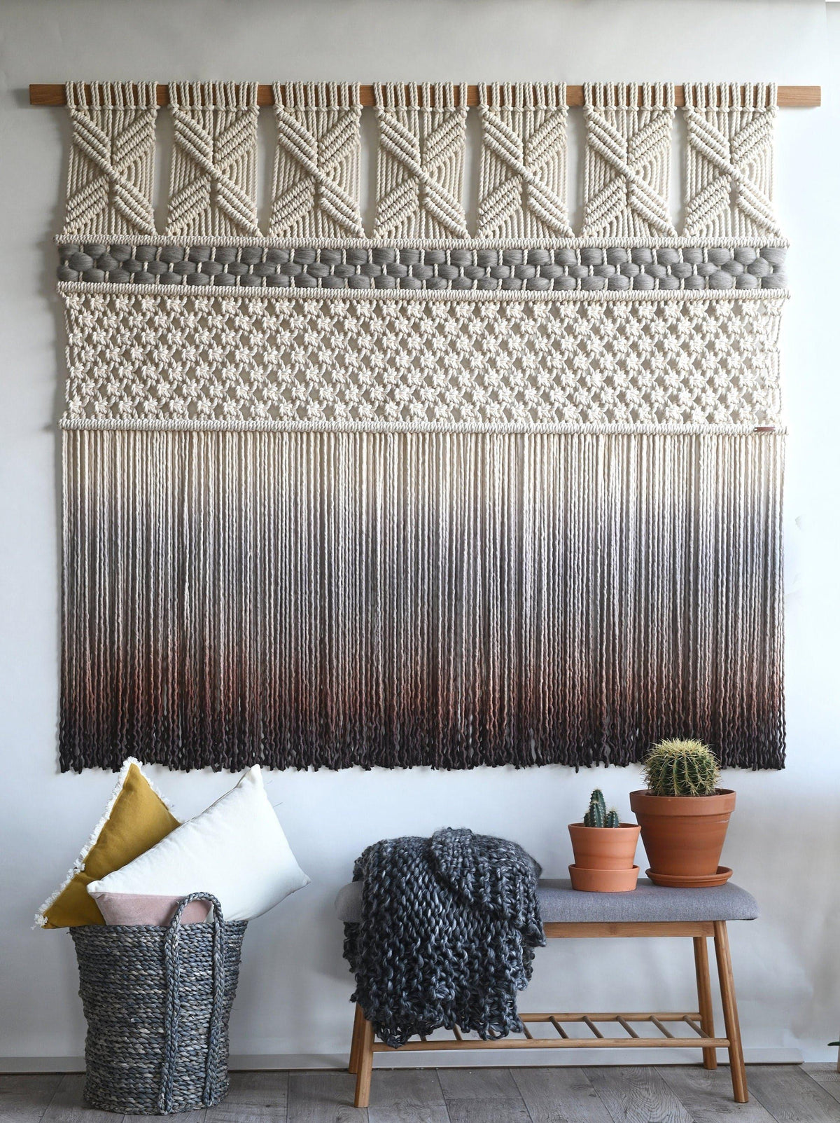 MARIANA Fiber Art - Elegantly Woven Wall Hanging