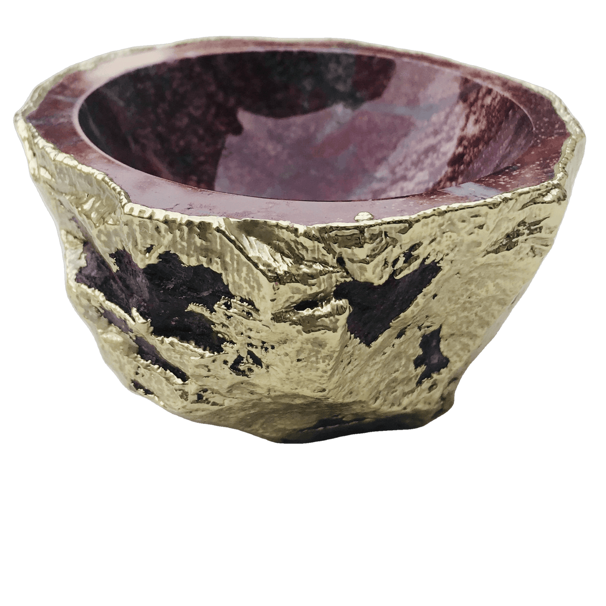 Maroon Red Agate Geode Jewelry Bowl 2" Bowl Size