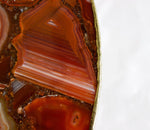 Maroon Red Agate Round Side Table