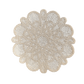 Marrakesh Beaded Scallop Round Placemat - Beige - MAIA HOMES