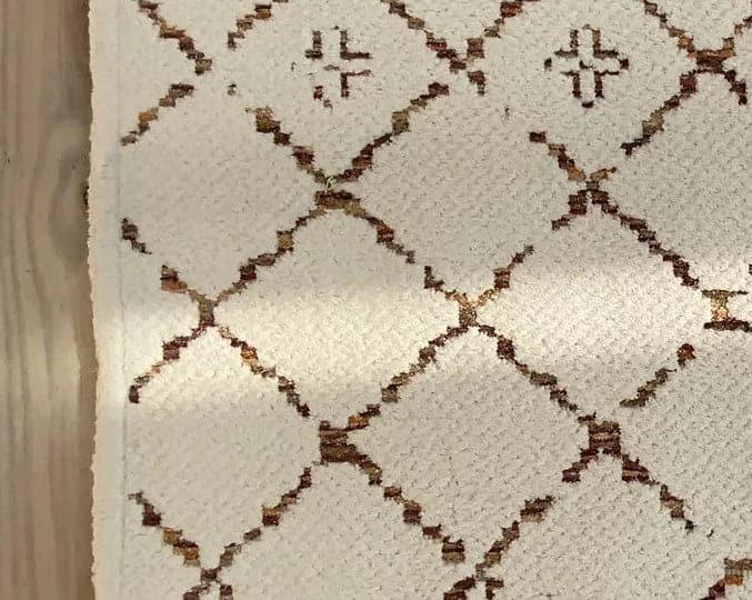 Marrakesh White and Brown Double Sided Carpet