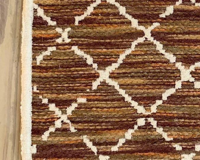 Marrakesh White and Brown Double Sided Carpet