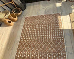 Marrakesh White and Brown Double Sided Carpet